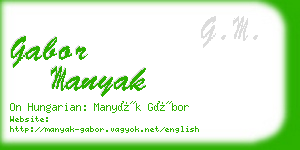 gabor manyak business card